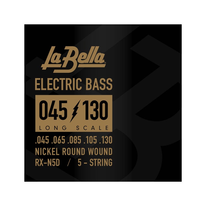 La Bella RX-N5D Long Scale Nickel Round Wound 5-String Electric Bass 45-130 - Image 1